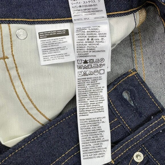 Levi’s Premium High-Rise Denim Midi Skirt NWT (XS / Size 2 / 26 Dark Wash) - Picture 16 of 16